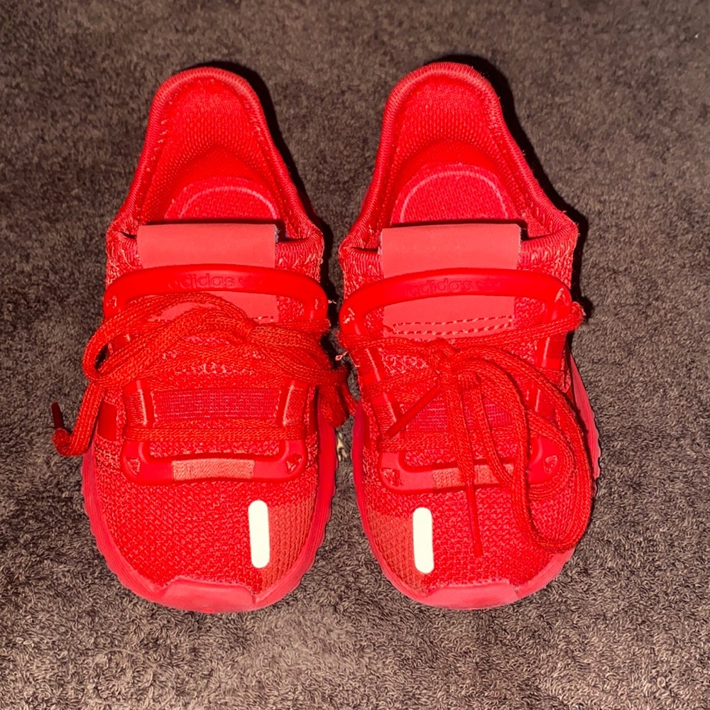 Red Adidas for Baby Boy. Lightly worn. Smoke Free house.